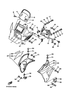 TDR250 Капот двигателя и топливо