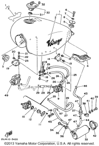 XV250 Топливный бак