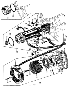 CB160 Alternator + starting motor