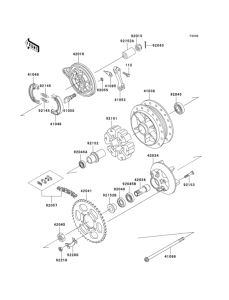 BR125 Задняя ступица колеса
