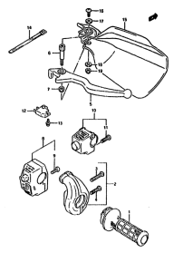 DR650 Right handle switch