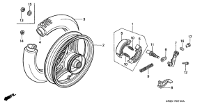 QR50 Rear wheel complete assy