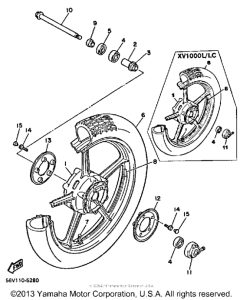 XV1000NC Переднее колесо