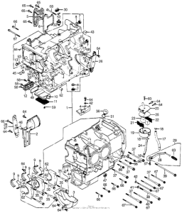 GL1000 Cylinder block + breather chamber