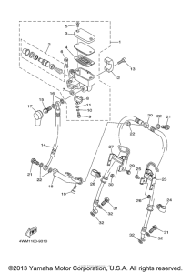 XV1600ALM Главный тормозной цилиндр
