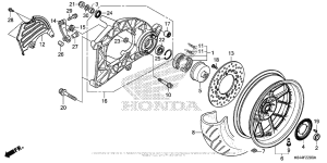 NSS300 Rear Wheel + Swingarm (Ac)
