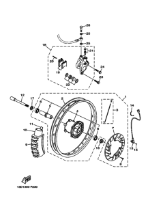 XT125R Передние колеса & brake system