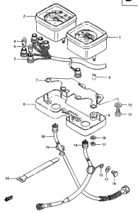 ZR50 Спидометр-тахометр