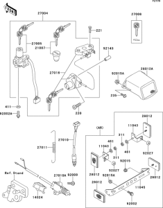 ZX400 Замок зажигания