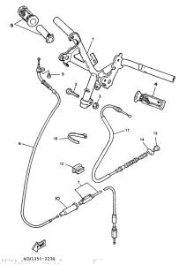 YE50 Steering handle. cable