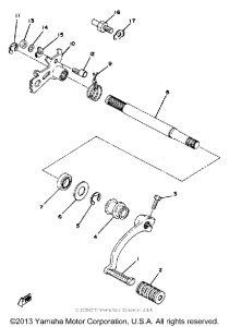 XT500E Вал переключения