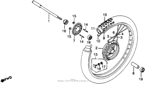 XR250 Переднее колесо