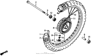 CR60R Переднее колесо
