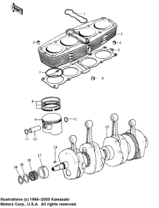 KZ1000 Cylinder / pistons / crankshaft