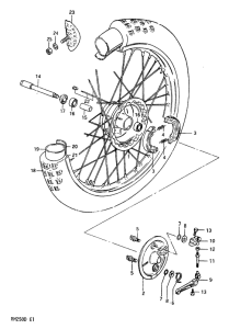 RM250 Передние колеса model