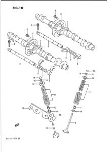 GSX-R1100 Распределительный вал  /  клапана