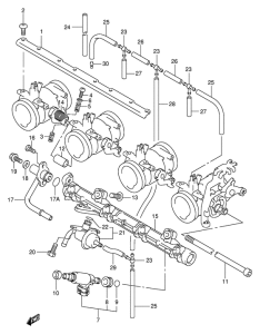 GSX-R750 Throttle body fitting