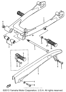YCS1C Rear arm and chain case