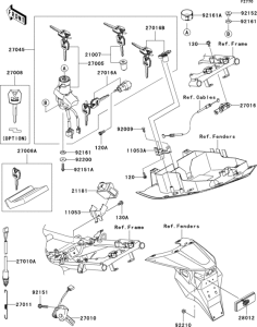 ZR750 Замок зажигания