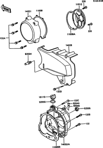 ZX550 Крышки двигателя