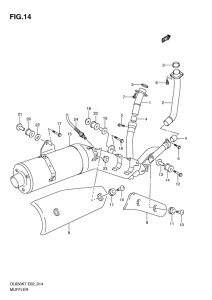 DL650 (ABS) Muffler comp