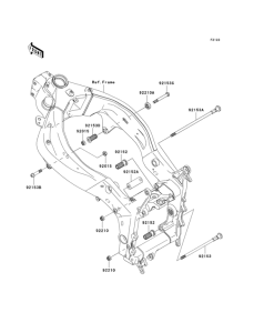 ZX600 Крепление двигателя