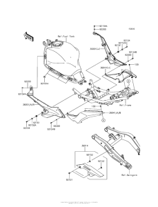 EX650 Боковые обтекатели