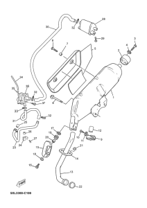 YP125E Выхлопная система