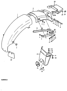 GS850 Заднее крыло