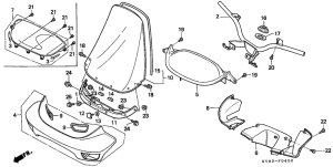 CH125 Handle pipe / handle cover