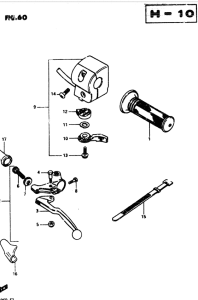 GS850 Left handle switch