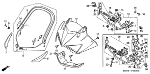 XL1000V Upper cowling assy
