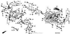 NT700V (ABS) Обтекатель средняя часть