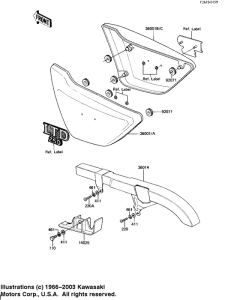 KZ250 Side covers / belt cover