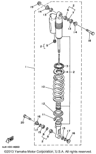 YZ125H1 Задняя подвеска