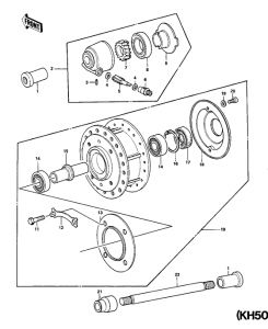 KH500 Передняя втулка