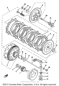 YZ100H Сцепление