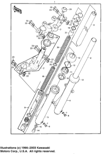 KE175 Вилка передней оси
