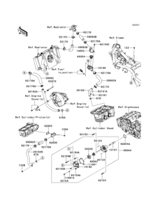EX250 (ABS) Патрубки охлаждения
