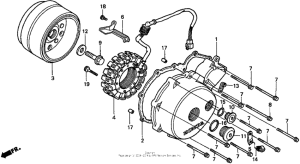 VT750C Крышка картера левая