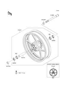 EX400 Переднее колесо