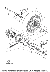YZFR3GGY Переднее колесо