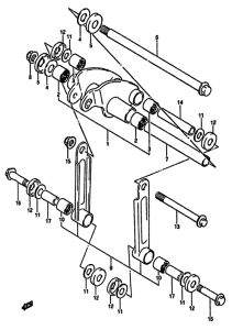 DR600 Втулки заднего рычага