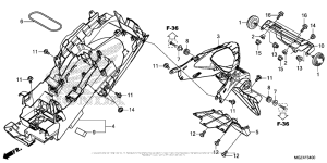 CBR500R (ABS) Задний бампер