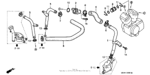 VT1100C3 Патрубки охлаждения