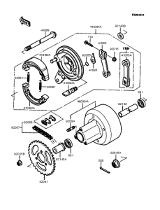 KMX80 Заднее колесо и цепь