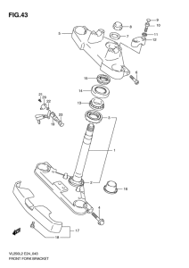 VL250 Кронштейн передней вилки