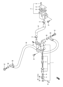 TL1000 Задний тормозной цилиндр