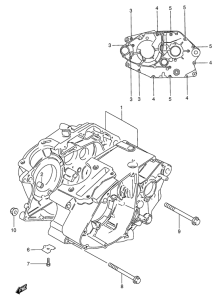 GN125 Картер двигателя
