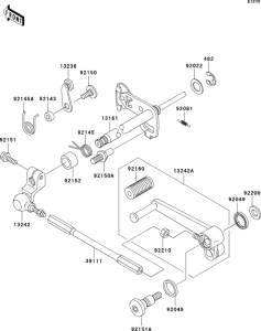 ZX1200 Механизм переключения передач